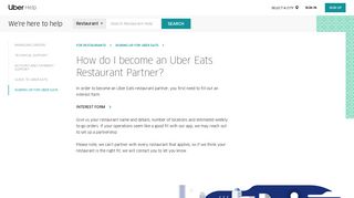 
                            3. How do I become an Uber Eats Restaurant Partner? - Uber Help - Ubereats Business Sign Up