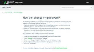 
                            5. How do I change my password? - DeviantArt Knowledge Base - Deviantart Login Password