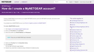 
                            7. How do I create a MyNETGEAR account? - Support - Netgear - Https Www Netgear Com Portal