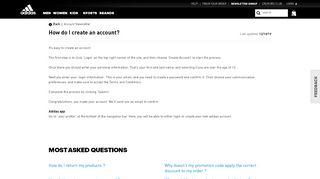 
                            3. How do I create an account? - Adidas - Adidas Confirmed Sign Up