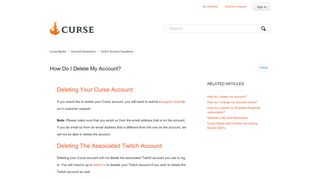 
                            6. How do I delete my Account? – Curse Media - Curse Account Sign Up