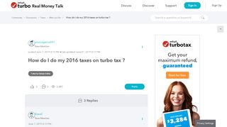 
                            7. How do I do my 2016 taxes on turbo tax ? - TurboTax® Support - Turbotax 2016 Portal