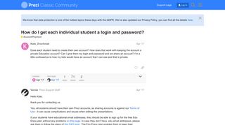 
How do I get each individual student a login and password ...  

