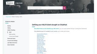 
                            6. How do I get my MLB tickets I bought on StubHub? - My Astros Tickets Portal Page