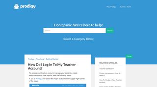 How do I log in to my teacher account? – Prodigy - Prodigy Math Teacher Portal