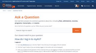 How do I log in to myAU? - Athabasca University - Athabasca University Student Portal