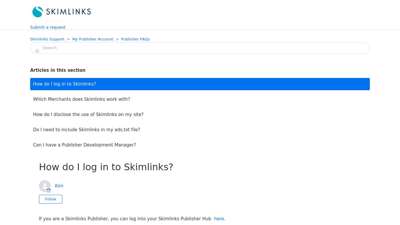 
                            4. How do I log in to Skimlinks? – Skimlinks Support