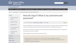 
                            8. How do I log in? What is my username and password? | E ... - Qmul Email Sign In