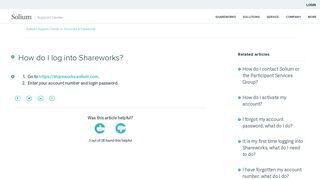 
                            2. How do I log into Shareworks? - Solium Support - Solium Inc Portal