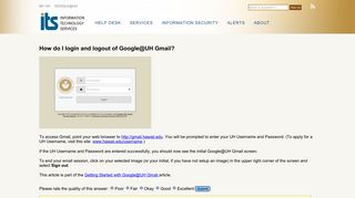 
                            4. How do I login and logout of [email protected] Gmail? :: ASK US ... - Uh Gmail Portal