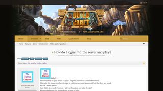 
                            2. How do I login into the server and play? | GuildCraft Network ... - Guildcraft Portal