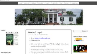 
                            5. How Do I Login? | Ogdensburg Public Library - North Country Library System Portal