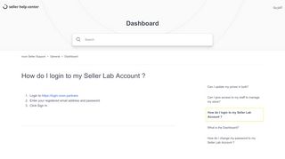 
                            3. How do I login to my Seller Lab Account ? – noon Seller Support - Noon Seller Portal
