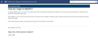 How do I login to MySPC? - St. Petersburg College