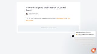 
                            4. How do I login to WebsiteBox's Control Panel? | WebsiteBox ... - Websitebox Com Portal