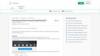 
                            8. How do I purchase Foscam Cloud Service? : foscam - Foscam Cloud Portal