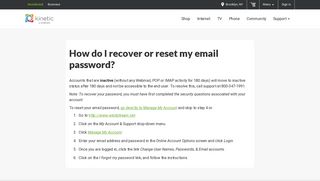 
                            4. How do I recover or reset my email password? | Support ... - Telstra Bigpond Portal Old