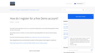 How do I register for a free Demo account? – Saxo Bank A/S ... - Saxo Trader Demo Portal
