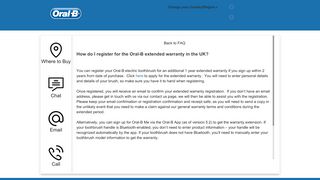 
                            4. How do I register for the Oral-B extended warranty in the UK? - Oral B Sign Up