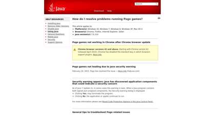 How do I resolve problems running Pogo games?