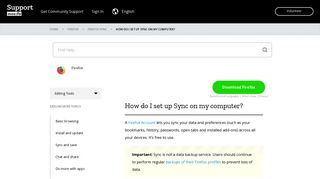
                            4. How do I set up Sync on my computer? | How to | Mozilla ... - Firefox Account Sign Up