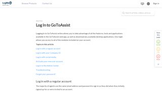 
How do I sign in to GoToAssist Remote Support?  
