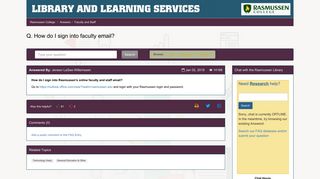
                            4. How do I sign into faculty email? - Answers - Ultipro Rasmussen Login
