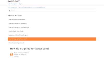 How do I sign up for Swap.com? – Swap.com Support