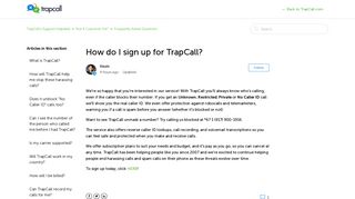 
How do I sign up for TrapCall? – TrapCall's Support Helpdesk
