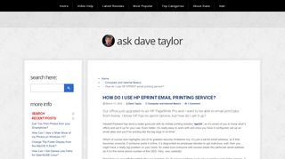 How do I use HP EPRINT email printing service? - Ask Dave ... - Hp Eprint Email Portal