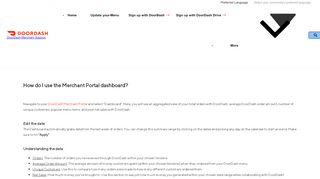 
                            7. How do I use the Merchant Portal Dashboard? - Refresh - Doordash Merchant Portal Portal