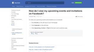 
                            7. How do I view my upcoming events and invitations ... - Facebook - Evite Portal With Facebook