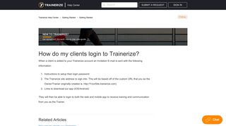 
                            6. How do my clients login to Trainerize? – Trainerize Help Center - Trainerize Portal