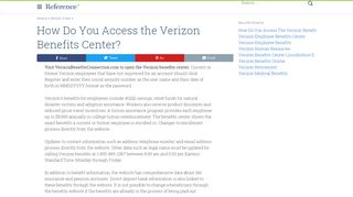 How Do You Access the Verizon Benefits Center? | Reference ... - Verizon Benefits Connection Login