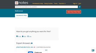 
                            5. How do you get anything you want for free? | eNotes - Enotes Portal Free