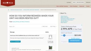 
                            8. How do you inform RedWeek when your unit has been rented out ... - Redweek Com Portal