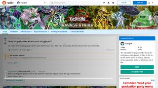 
                            4. How do you make an account on ygopro? - yugioh - Reddit - Ygopro Sign Up