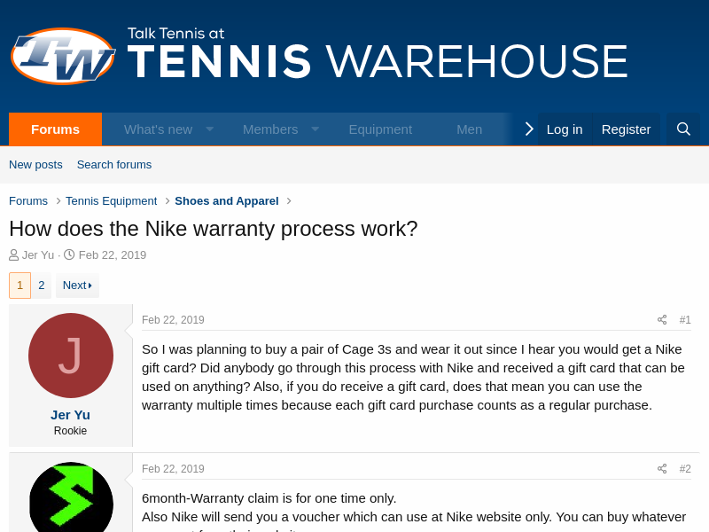 
                            10. How does the Nike warranty process work? | Talk Tennis
