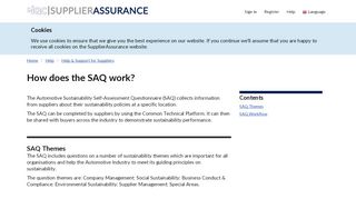 
                            6. How does the SAQ work? - SupplierAssurance - Saq Login