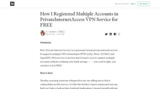 
                            4. How I Registered Multiple Accounts in PrivateInternetAccess ... - Free Pia Portal