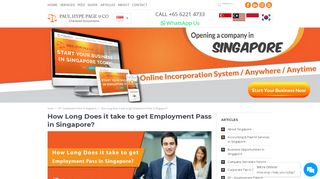 
How Long Does it take to get employment pass in Singapore ...  
