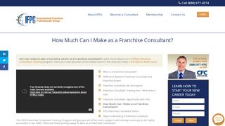 
                            8. How Much Can I Make as a Franchise Consultant? | IFPG ... - Franserve Consultant Portal