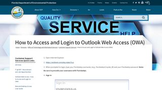 
                            1. How to Access and Login to Outlook Web Access (OWA ... - Florida Department Of Corrections Employee Email Portal