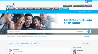 
How to access Celcom WiFi? - Celcom Community  
