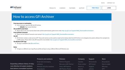 How to access GFI Archiver - GFI Software