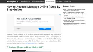 
                            2. How to Access iMessage Online ( Step By Step Guide ... - Imessage Web Portal