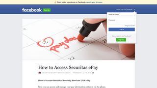 
                            10. How to Access Securitas ePay Facebook