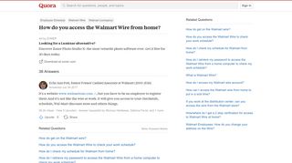 
                            9. How to access the Walmart Wire from home - Quora - My Wire Portal