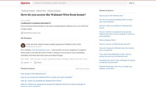 
How to access the Walmart Wire from home - Quora
