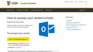 
                            3. How to access your emails | UNSW Current Students - Unsw Office 365 Portal